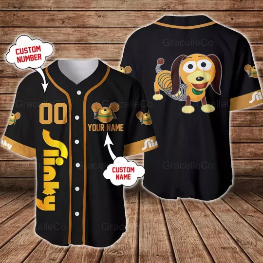 Personalized Slinky Dog Toy Story Cartoon Movie Baseball Jersey Shirt
