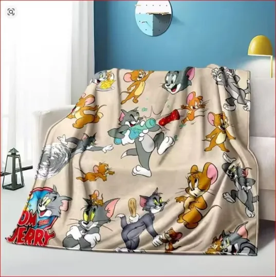 Discover Tom And Jerry Fleece Blanket, Fun Cartoon Movie Gifts for Kid