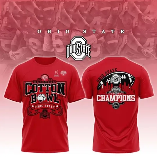Discover Texas And Ohio State Cotton Bowl Champions 2025 Limited Edition For Fans T-Shirt