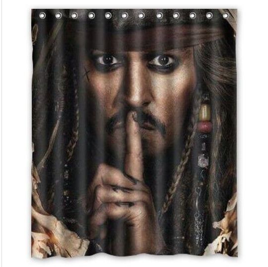 Jack Sparrow Pirates of the Caribbean Disney Shower Curtain, Disney Bathroom Decor