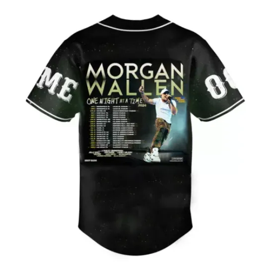 Personalized Wallen Western One Night At A Time 2024 Tour Baseball Jersey Shirt