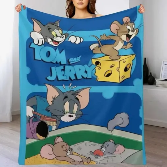 Discover Tom And Jerry Fleece Blanket, Fun Cartoon Movie Gifts for Kid