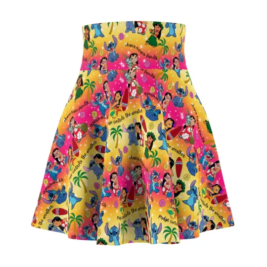 Discover Lilo & Stitch Women's Skater Skirt, Gift for Her