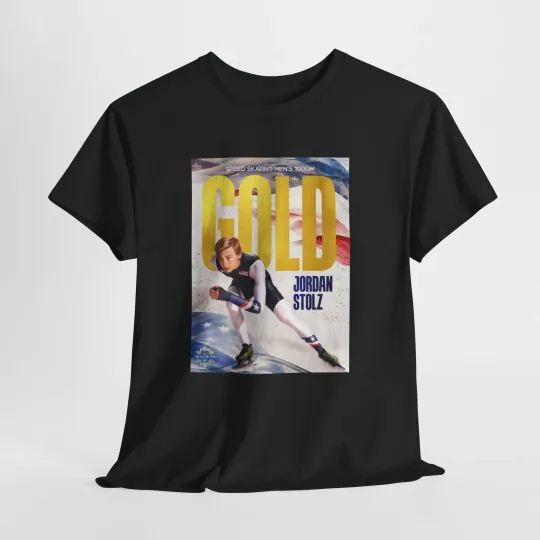 Discover Speed Skating Men’s 1000m Gold Jordan Stolz Milan Cortina 2026 T-Shirt