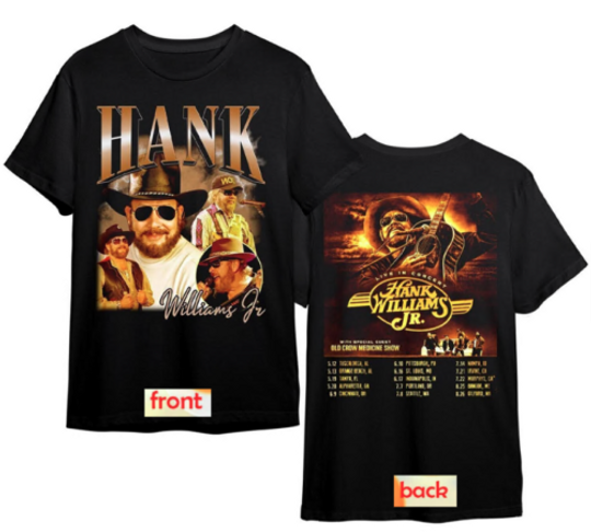 Vintage Hank Williams Jr Live Headlining Tour 2023 T Shirt
