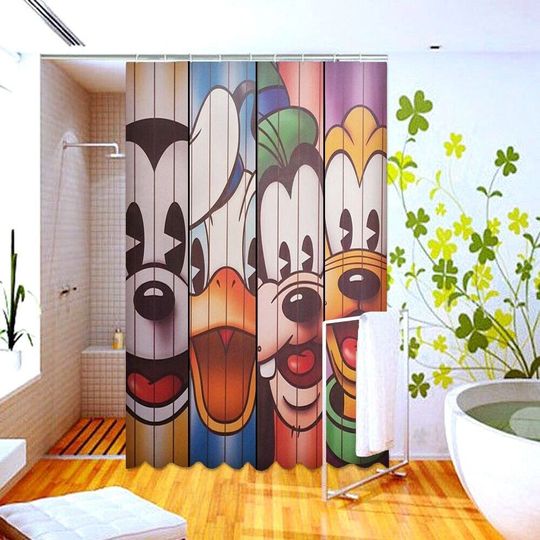 Mickey And Friends Disney Shower Curtain, Disney Bathroom Decor