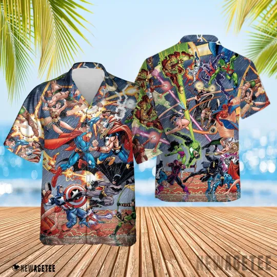 Discover George Perez Jla Vs Avengers Hawaiian Shirt