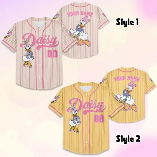 Discover Personalized Lovely Daisy Duck Happy Easter 2026 Baseball Jersey Shirt