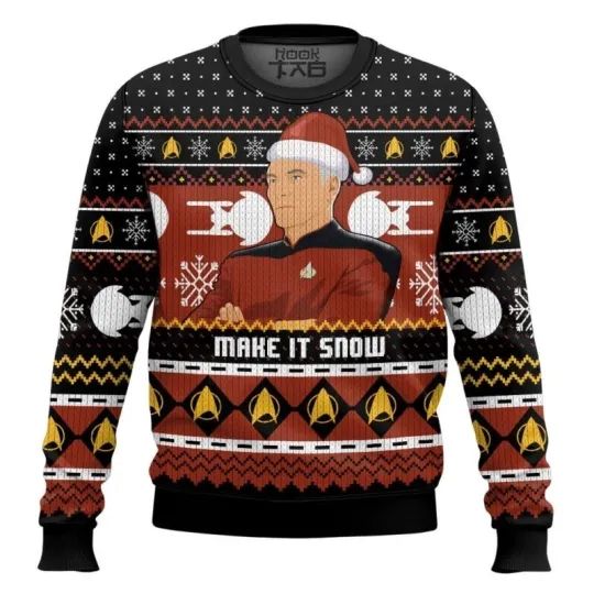 Discover Captain Picard Give Me Some Snow Ugly Christmas Sweater