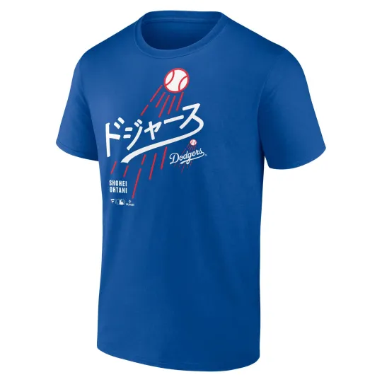 Discover Men's Shohei Ohtani Los Angeles Dodgers Japanese Letters T-Shirt