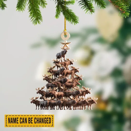 Discover Moose Christmas Ornament, Animal Christmas Tree Hanging Tree