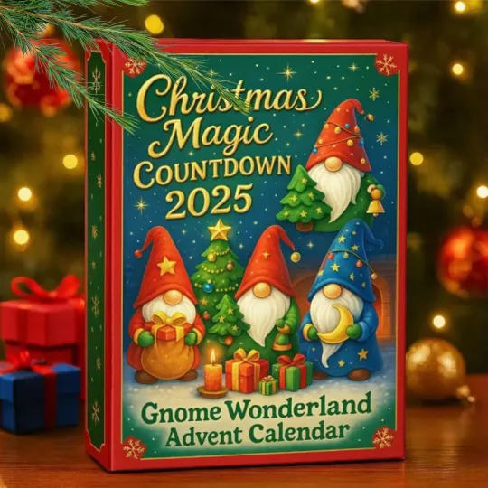 Discover 2025 Gnome Advent ,24 Days Christmas Countdown Calendar Home Decor for Holiday