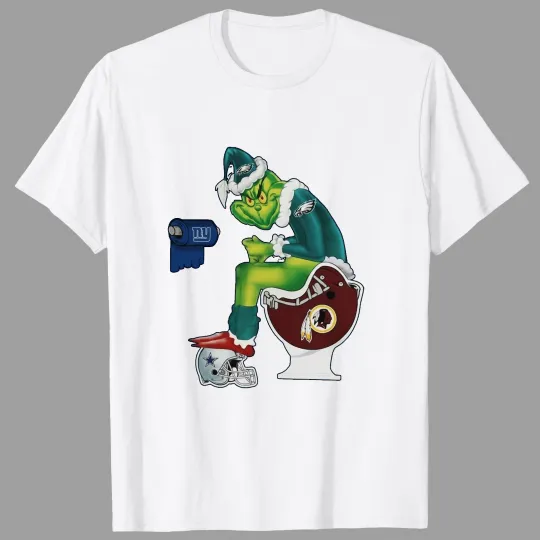 Discover Philadelphia Eagles funny character On Toilet Football Team T-Shirt, Gift for Fan