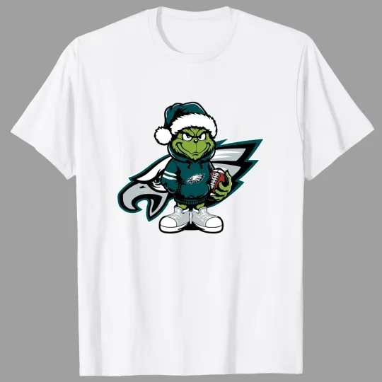 Discover Philadelphia Eagles funny character Christmas Football Team T-Shirt, Gift for Fan