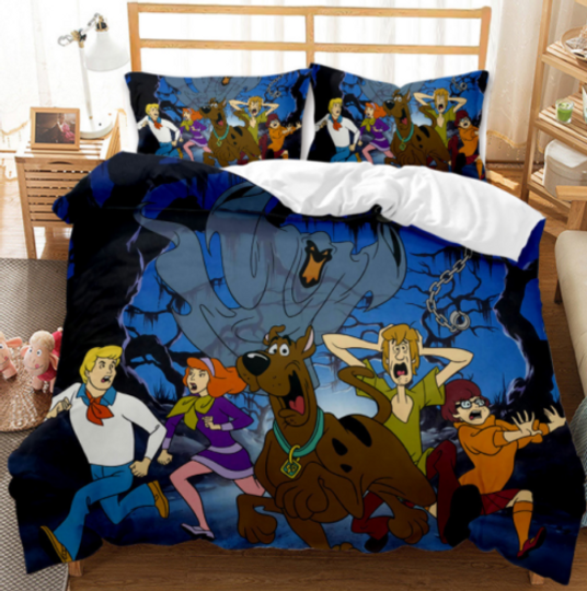 Kids Scooby Doo Duvet Cover Bedding Set Quilt Cover Pillowcase Single Double