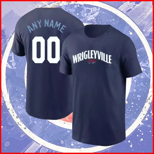 Discover Personalized Chicago Cubs Name & Number Custom T-shirt