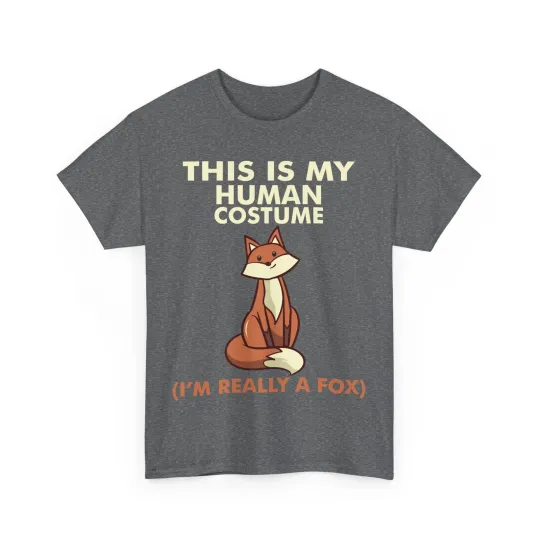 Discover Fox This Is My Human Costume I'm Really A Fox Animals Lovers T-Shirt