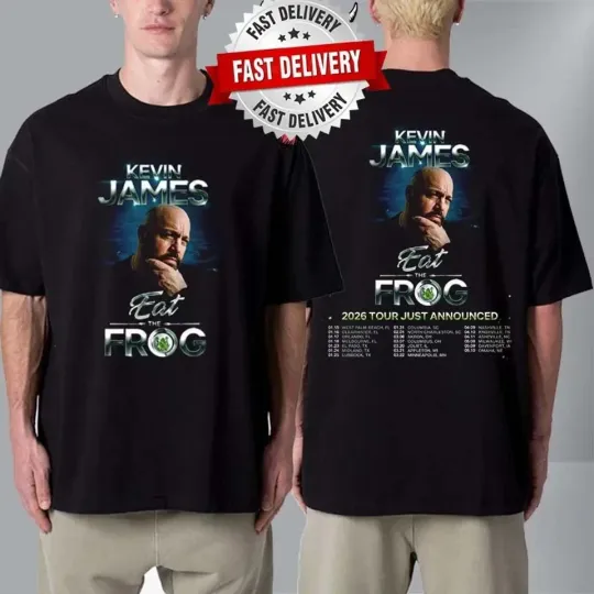 Discover Kevin James Eat The Frog 2026 Tour Dates Inspired Double Sided T-Shirt