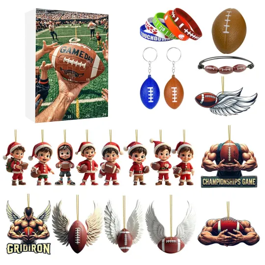 Discover 2025 Rugby Christmas Advent Calendar, 24 Days Game Day Champion Countdown For Fans