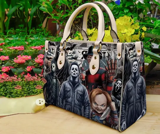 Discover Horror Halloween Leather Handbag, Horror Leather Bag