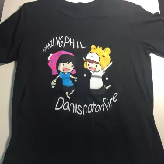 Amazing Dan And Phil Shirt Funny Cute Classic Black Unisex T-Shirt | Cotton Short Sleeve Tee | Summer Casual Shirt