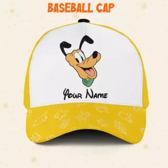Custom Disney Pluto Friends Team Logo Cap, Disney Castle Family Hat, Disney Hat