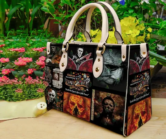 Discover Horror Halloween Leather Handbag, Horror Leather Bag