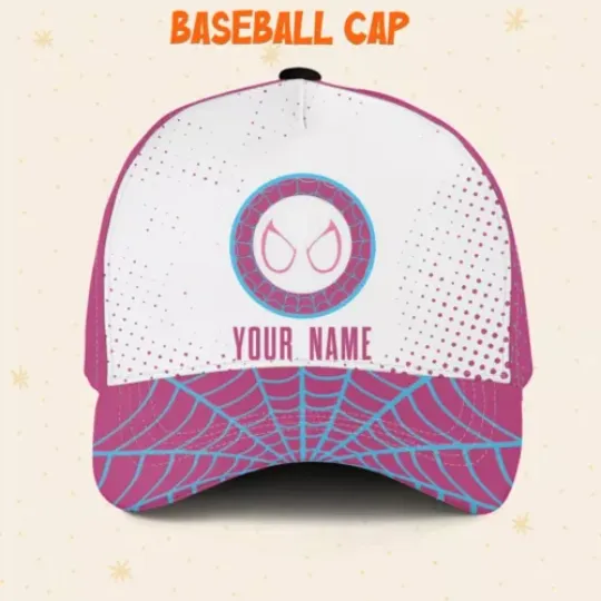 Custom Spiderman SpiderGwen Logo Cap, Custom Disney Hat, Spiderman Baseball Cap