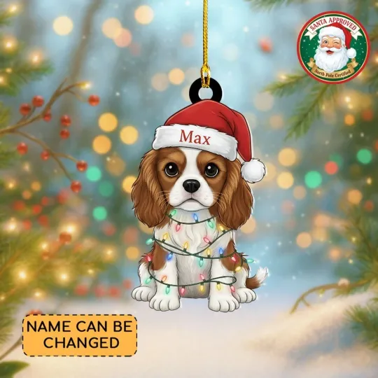Discover Personalized Cavalier King Charles Spaniel Dog Christmas Ornament Lovers Gift