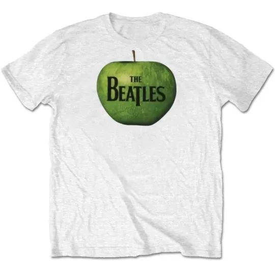 Discover The Beatles Green Apple Logo T-Shirt Men’s Classic Rock Graphic