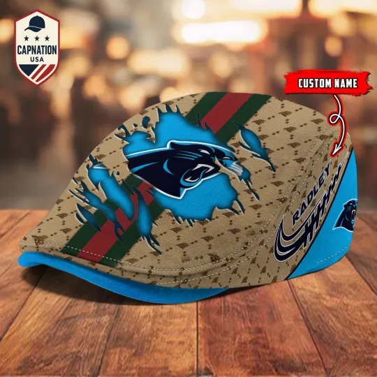 Discover Carolina-Panthers Jeff Cap football Newsboy Cap Golf Cap Driving Gift for Men