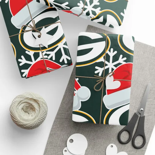 Discover Green Bay Packers Wrapping Papers Christmas Gift Wrap Football Team Presents