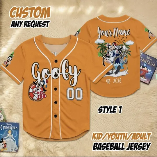 Discover Personalized Goofy Cruise Line 2026 Summer Vacation Baseball Jersey Shirt