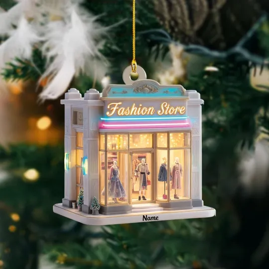 Discover Fashion Store Ornament, 2D Flat Boutique Shop Window Hanging Decor