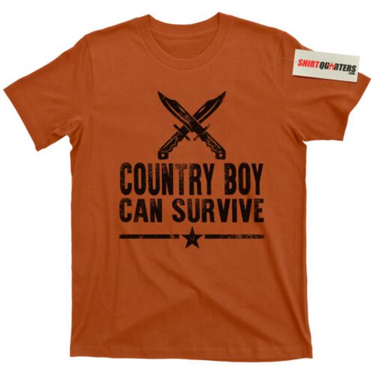 Hank Williams Jr Country Boy Can Survive hunting fishing outdoors tee T Shirt