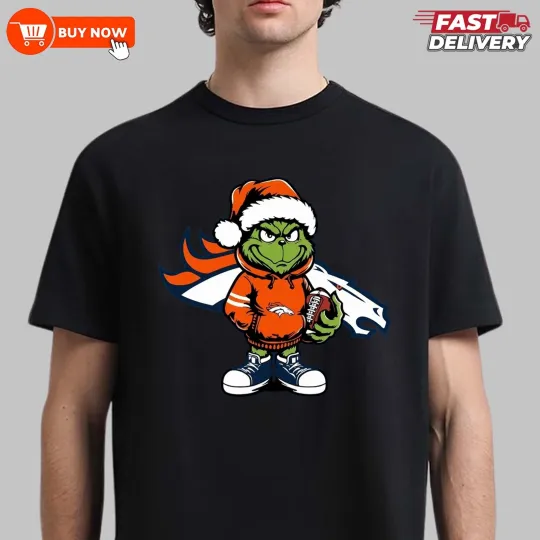 Discover Denver Broncos funny character Christmas Football Team T-Shirt, Gift for Fan