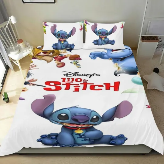 Discover Lilo & Stitch 3-Piece Bedding Set with Duvet Cover for Kids