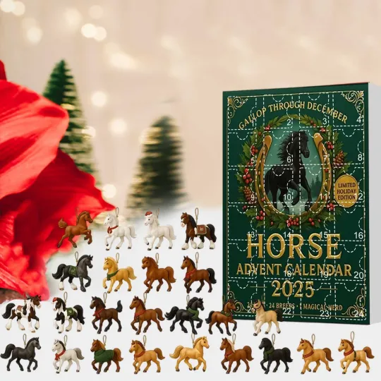 Discover Acrylic Advent Calendar Blind Box Horse 2025 Christmas Countdown Calendar with 24 Figurines