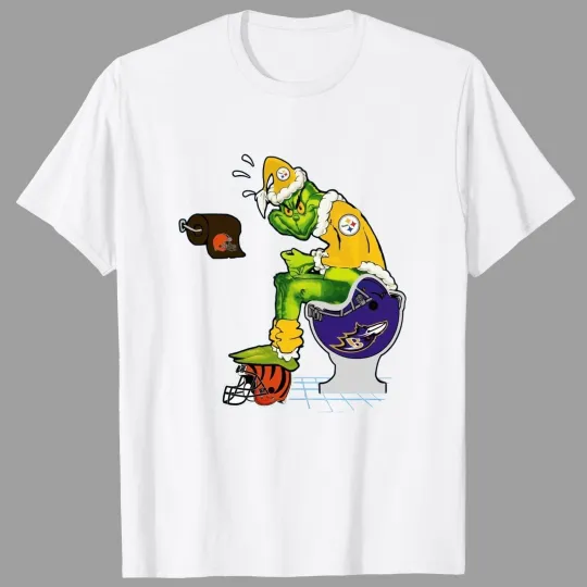Discover Pittsburgh Steeler funny character On Toilet Football Team T-Shirt, Gift for Fan