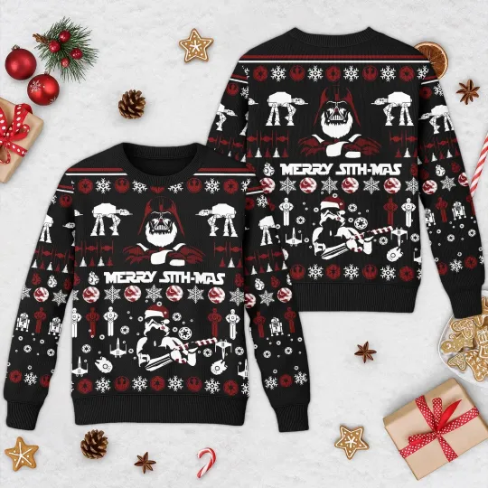 Discover Star Wars Christmas Ugly Sweater, Merry Sith-Mas Sweatshirt, Darth Vader Xmas