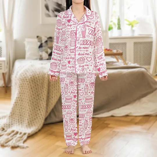Discover Valentine’s Day Pajamas Set: Romantic Matching PJs, Gift for Her