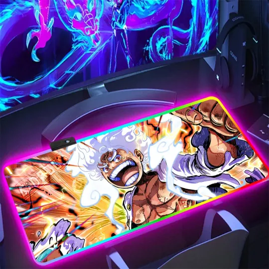 Discover One Piece Anime RGB LED Keyboard Mouse Pad