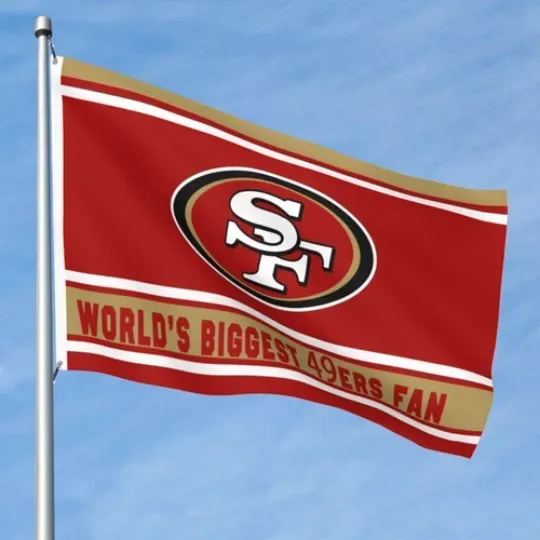 Discover World's Biggest San Francisco 49ers Fan Club Flag Banner Decorative Flags | Home Docor | Outdoor Flag | American Football Gift