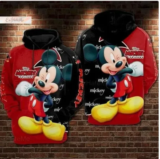 Disney Mickey Mouse 3D HOODIE HALLOWEEN GIFT CHRISTMAS GIFT