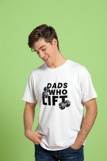 DADS WHO LIFT T Shirt Fathers Day DAD GIFT GYM SHIRT WORKOUT FUN TEE
