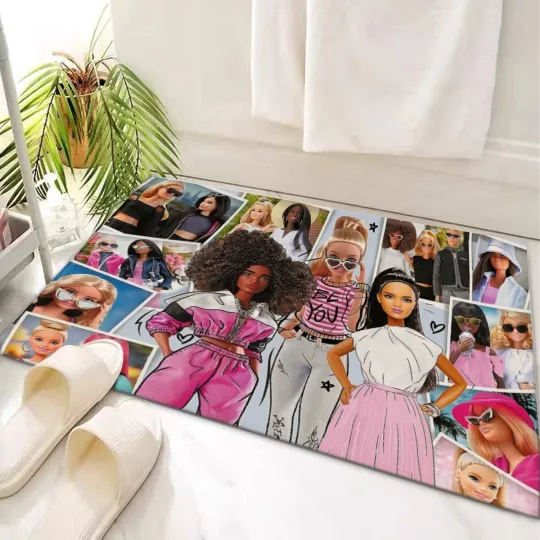 Discover Barbie Dolls Be You! Printed Door Mat for Kitchen and Bathroom