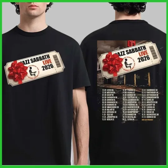 Discover Jazz Sabbath Style 2026 UK Europe Tour T Shirt Gildan