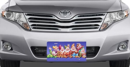 Snow White Seven Dwarfs Disney License Plate