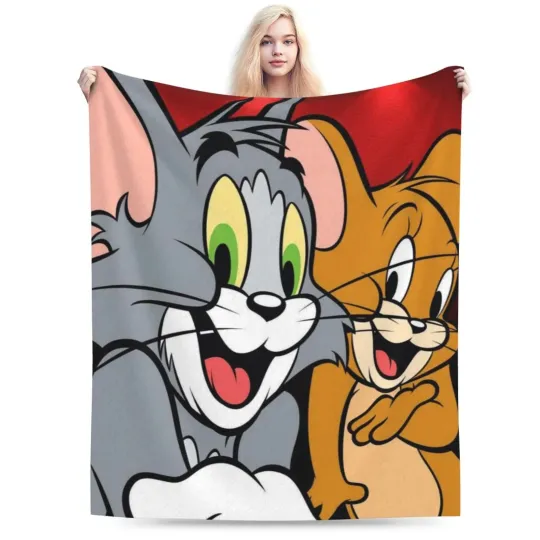 Discover Tom And Jerry Fleece Blanket, Fun Cartoon Movie Gifts for Kid