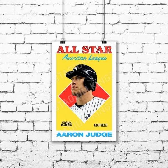 Discover Aaron Judge New York Yankees 1988 All Star Baseball Card Poster